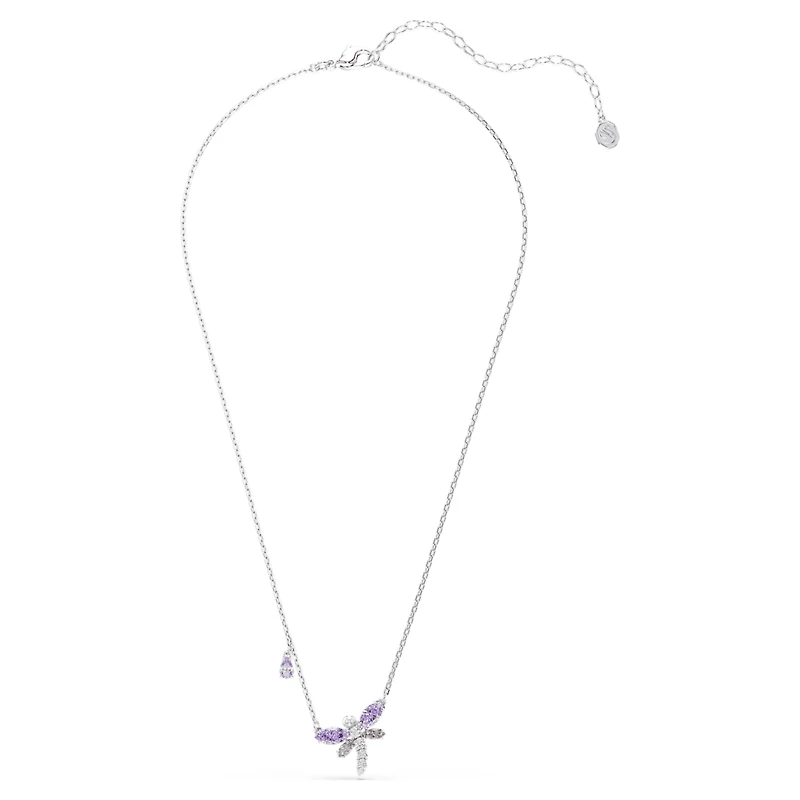 Ariana Grande x Swarovski pendant, Mixed cuts, Dragonfly, Multicoloured, Rhodium plated by SWAROVSKI