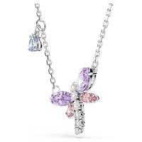 Ariana Grande x Swarovski pendant, Mixed cuts, Dragonfly, Multicoloured, Rhodium plated by SWAROVSKI