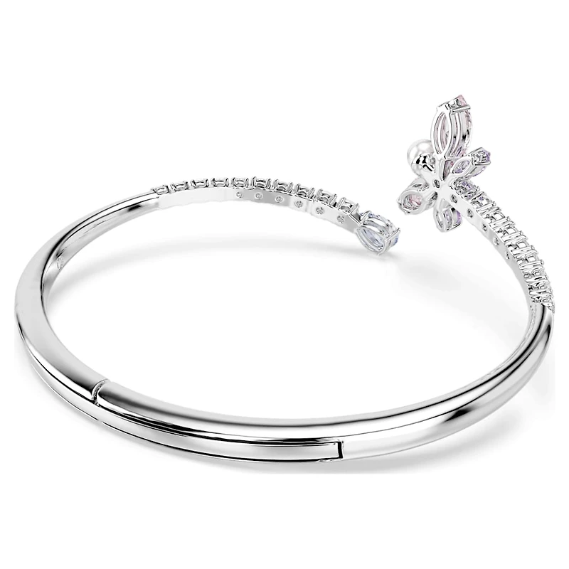 Ariana Grande x Swarovski bangle, Mixed cuts, Dragonfly, Multicoloured, Rhodium plated by SWAROVSKI