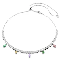 Ariana Grande x Swarovski necklace, Mixed cuts, Multicoloured, Rhodium plated by SWAROVSKI