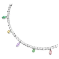 Ariana Grande x Swarovski necklace, Mixed cuts, Multicoloured, Rhodium plated by SWAROVSKI