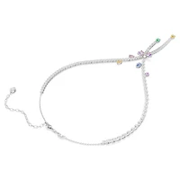 Ariana Grande x Swarovski necklace, Mixed cuts, Dragonfly, Multicoloured, Rhodium plated by SWAROVSKI