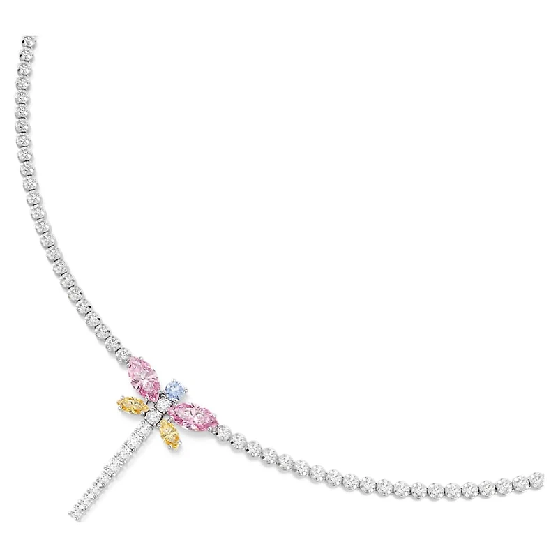 Ariana Grande x Swarovski Y necklace, Mixed cuts, Dragonfly, Multicoloured