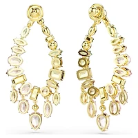 Gema drop earrings, Mixed cuts, Chandelier, Multicoloured, Gold-tone plated by SWAROVSKI