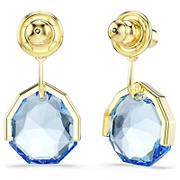 Gema earring jackets, Blue, Gold-tone plated by SWAROVSKI