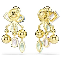 Gema earring jackets, Mixed cuts, Multicolored, Gold-tone plated by SWAROVSKI