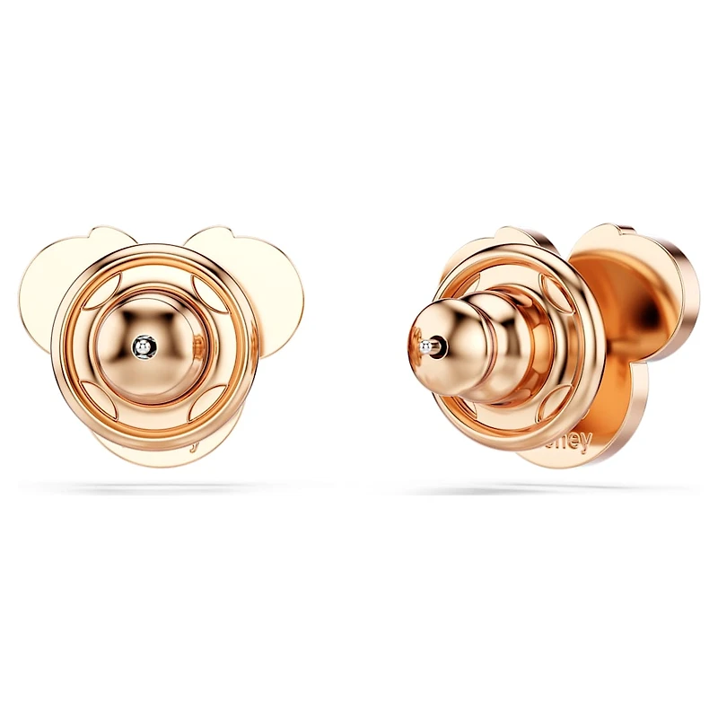 Mickey & Minnie stud earrings, Multicoloured, Rose gold-tone plated by SWAROVSKI