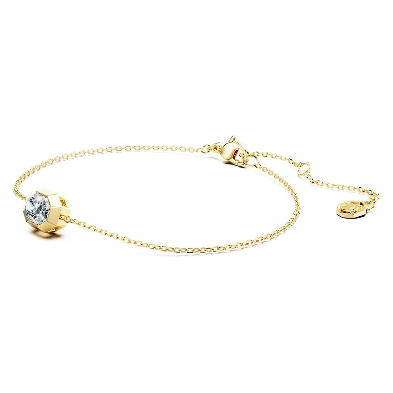 Octagon bracelet, Lab-grown diamonds 0.5 ct tw, Octagon shape, 14K yellow gold by SWAROVSKI