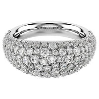 Sublima ring, White, Rhodium plated by SWAROVSKI
