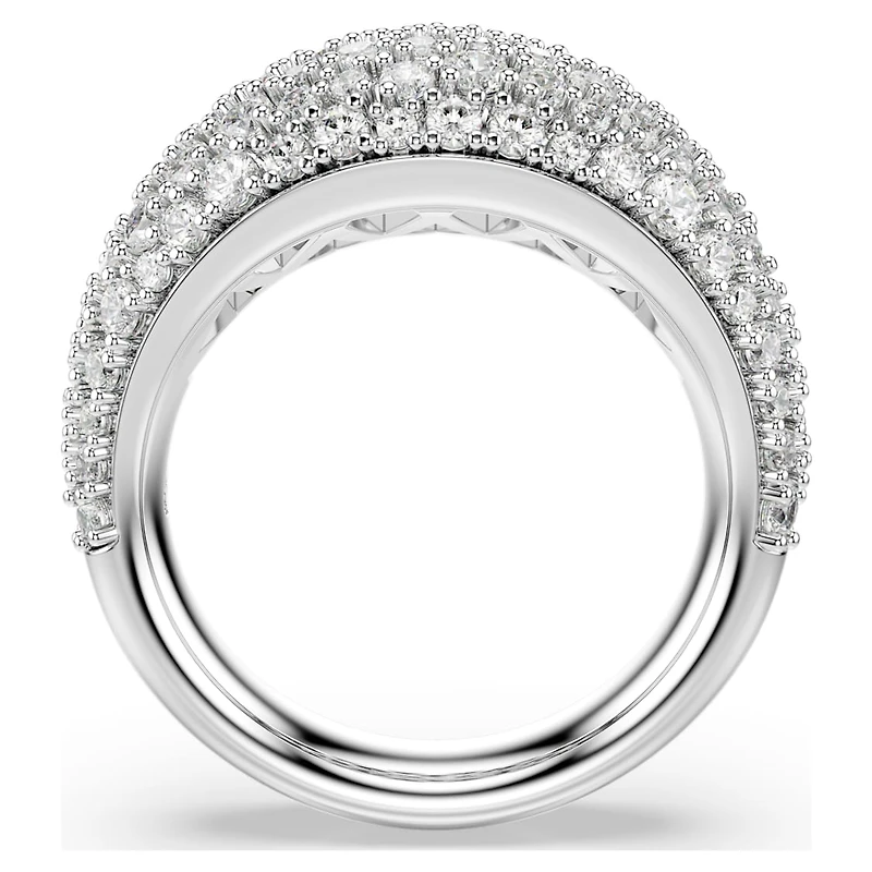 Sublima ring, White, Rhodium plated by SWAROVSKI