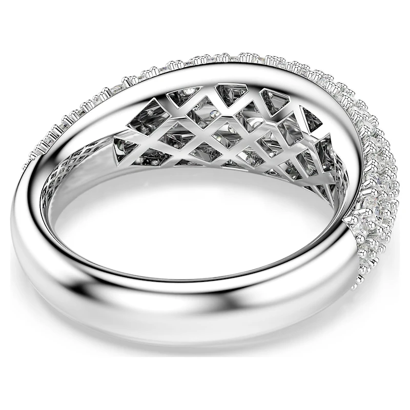 Sublima ring, White, Rhodium plated by SWAROVSKI