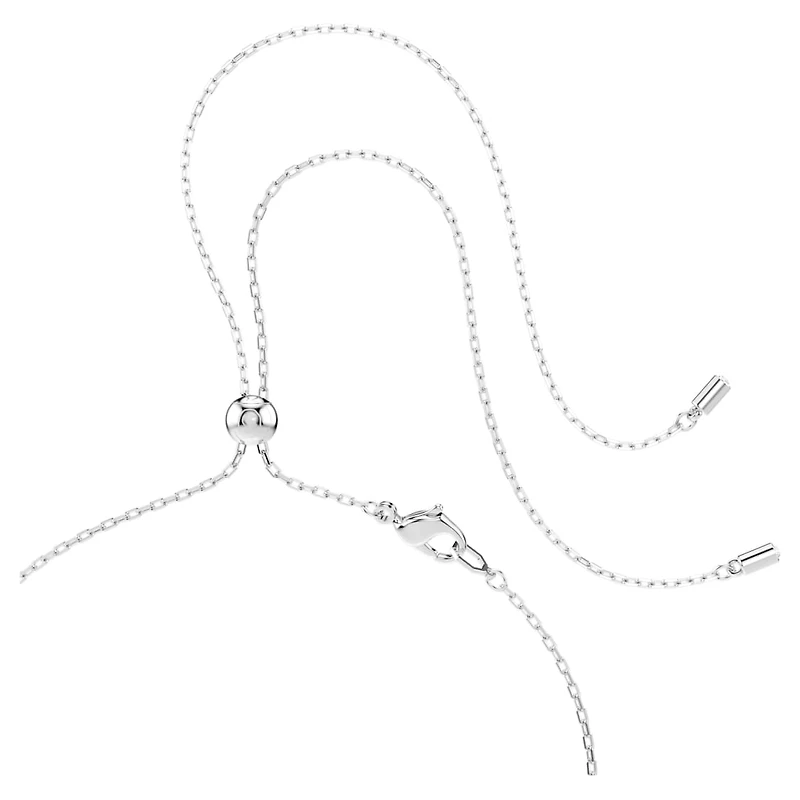 Magic pendant and brooch, Snowflake, Blue, Rhodium plated by SWAROVSKI