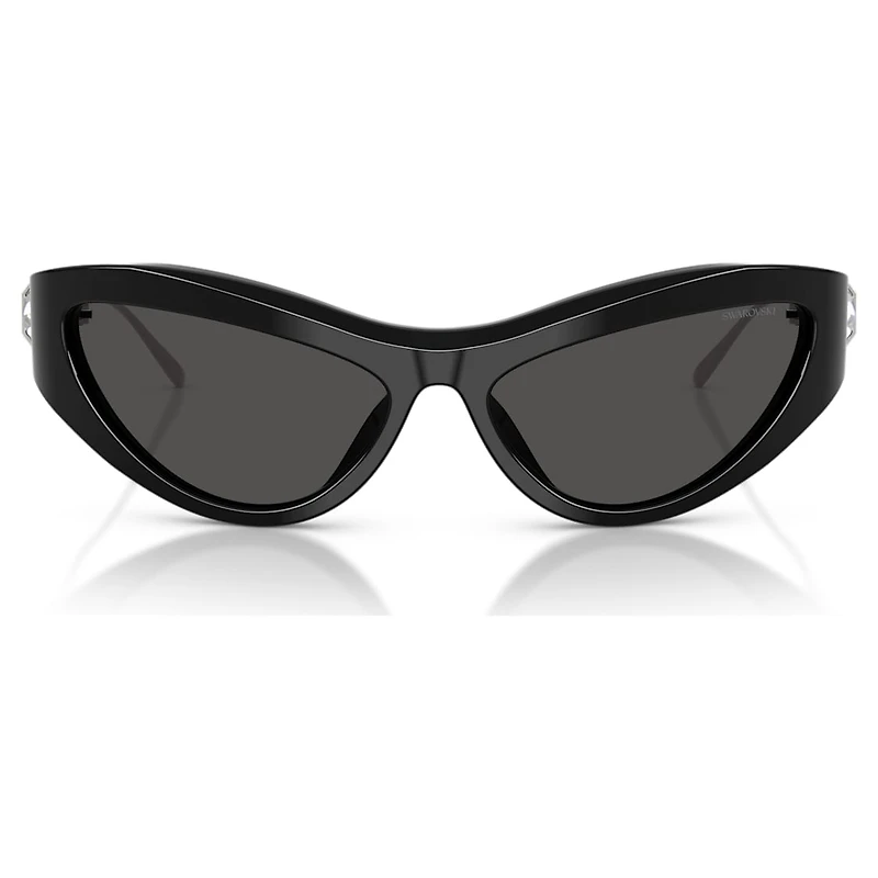 Sunglasses, Cat-Eye shape, SK6046, Black by SWAROVSKI
