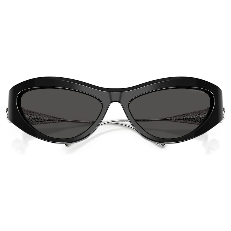 Sunglasses, Cat-eye shape, SK6046, Black by SWAROVSKI