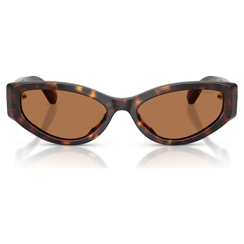 Sunglasses, Cat-Eye shape, SK6045, Brown by SWAROVSKI