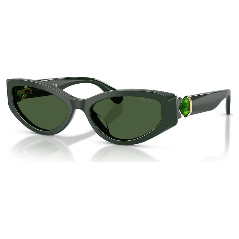 Sunglasses, Cat-Eye shape, SK6045, Green by SWAROVSKI