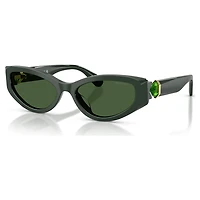 Sunglasses, Cat-Eye shape, SK6045, Green by SWAROVSKI