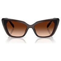 Sunglasses, Cat-eye shape, SK6047, Dark brown by SWAROVSKI