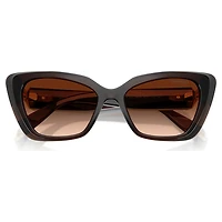 Sunglasses, Cat-eye shape, SK6047, Dark brown by SWAROVSKI