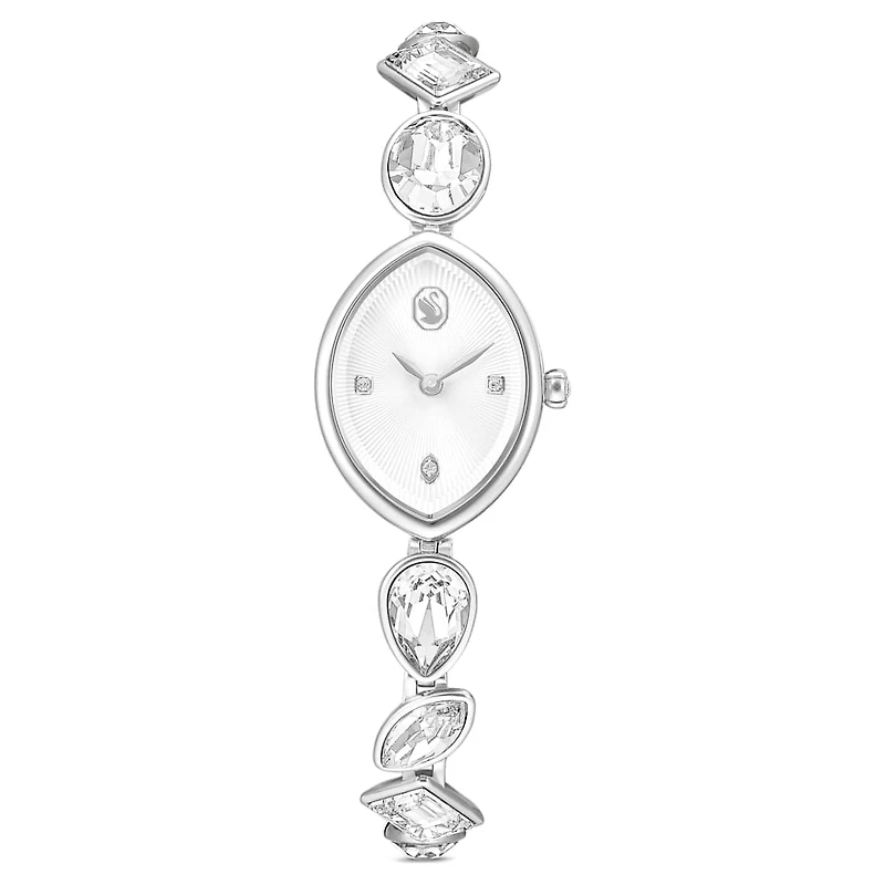 Gema watch, Crystal bracelet, Silver Tone, Stainless steel by SWAROVSKI