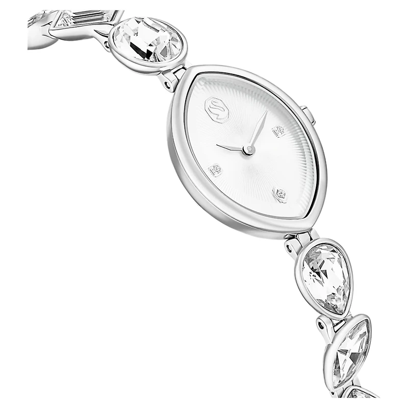 Gema watch, Crystal bracelet, Silver tone, Stainless steel by SWAROVSKI