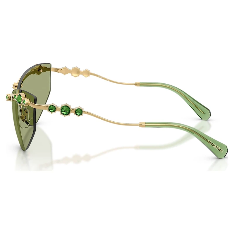 Sunglasses, Cat-eye shape, SK7039, Gold tone by SWAROVSKI