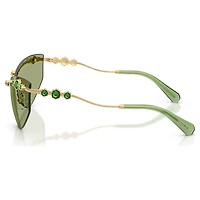 Sunglasses, Cat-eye shape, SK7039, Gold tone by SWAROVSKI