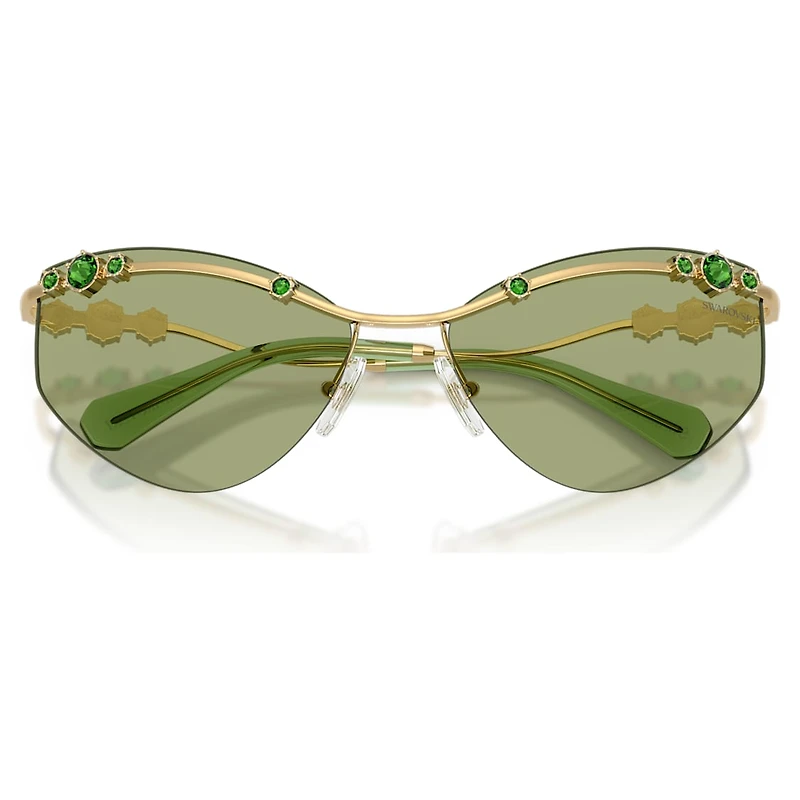 Sunglasses, Cat-eye shape, SK7039, Gold tone by SWAROVSKI