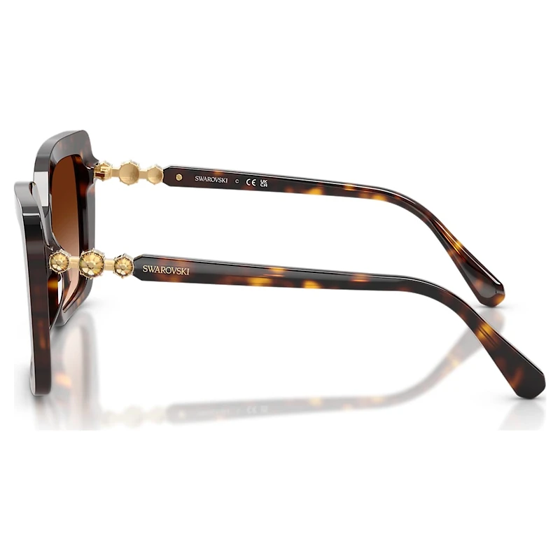Sunglasses, Square shape, SK6049, Brown by SWAROVSKI