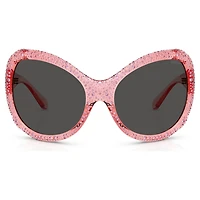 Sunglasses, Oversized, Cat-eye shape, SK6052, Pink by SWAROVSKI