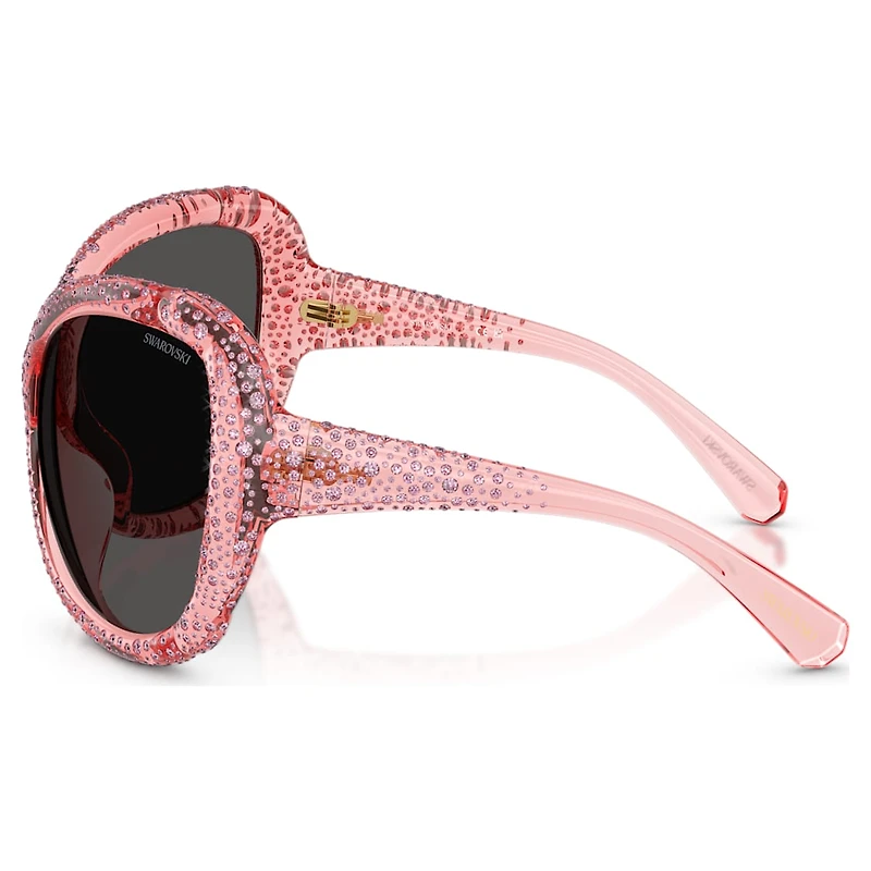 Sunglasses, Oversized, Cat-eye shape, SK6052, Pink by SWAROVSKI