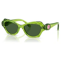 Sunglasses, Pillow shape, SK6050, Green by SWAROVSKI