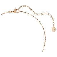 Swan pendant, Mixed cuts, Swan, White, Rose gold-tone plated by SWAROVSKI