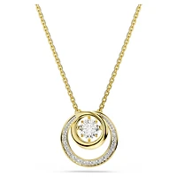 Hyperbola pendant, Round cut, White, Gold-tone plated by SWAROVSKI