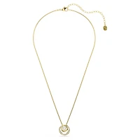 Hyperbola pendant, Round cut, White, Gold-tone plated by SWAROVSKI