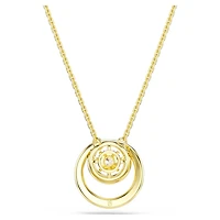Hyperbola pendant, Round cut, White, Gold-tone plated by SWAROVSKI