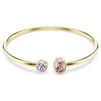 Chroma bangle, Mixed cuts, Multicoloured, Gold-tone plated by SWAROVSKI
