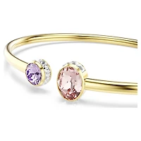 Chroma bangle, Mixed cuts, Multicoloured, Gold-tone plated by SWAROVSKI