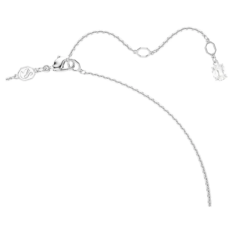 Idyllia pendant, Star, White, Rhodium plated by SWAROVSKI