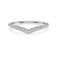 Eternity V band ring, Lab-grown diamonds 0.25 ct tw, Round shape, 14K white gold by SWAROVSKI