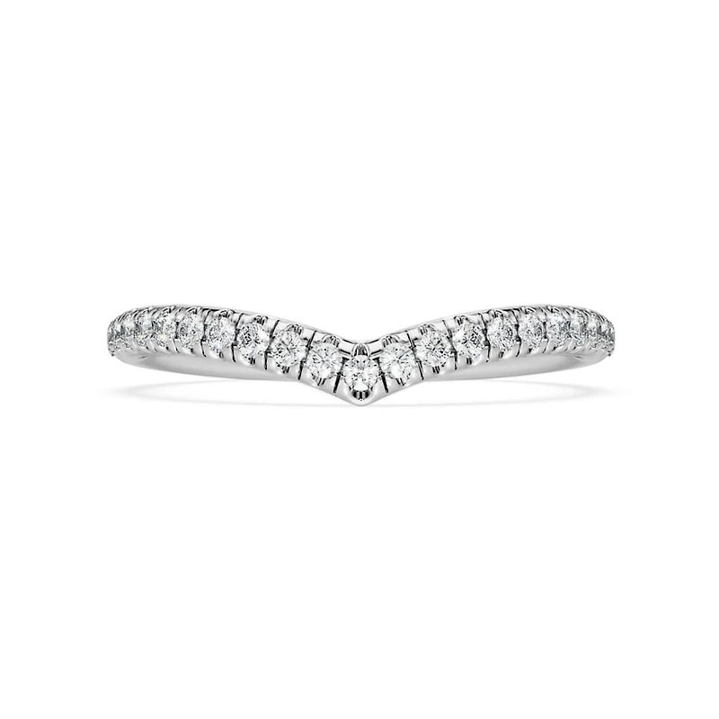 Eternity V band ring, Lab-grown diamonds 0.25 ct tw, Round shape, 14K white gold by SWAROVSKI