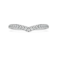 Eternity V band ring, Lab-grown diamonds 0.25 ct tw, Round shape, 14K white gold by SWAROVSKI