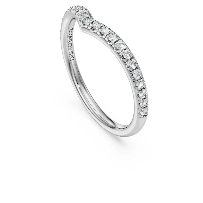 Eternity V band ring, Lab-grown diamonds 0.25 ct tw, Round shape, 14K white gold by SWAROVSKI