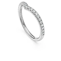 Eternity V band ring, Lab-grown diamonds 0.25 ct tw, Round shape, 14K white gold by SWAROVSKI