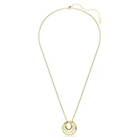 Hyperbola necklace, Round cut, White, Gold-tone plated by SWAROVSKI