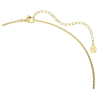 Hyperbola necklace, Round cut, White, Gold-tone plated by SWAROVSKI