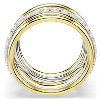 Hyperbola cocktail ring, Round cut, White, Mixed metal finish by SWAROVSKI