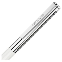 Matrix Tennis ballpoint pen, White, Chrome plated by SWAROVSKI