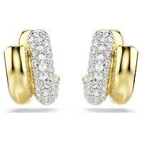 Dextera hoop earrings, Round cut, Mini, White