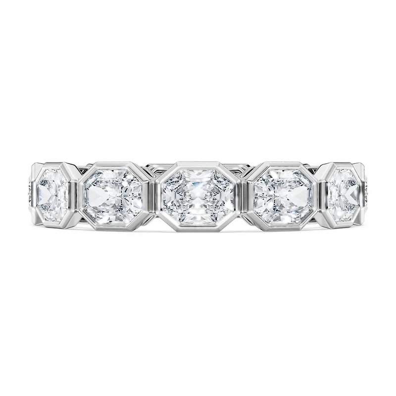 Octagon band ring, Lab-grown diamonds 2.4 ct tw, Octagon shape, 14K white gold by SWAROVSKI